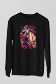 Attack On Titan Baskılı Unisex Siyah Sweatshirt