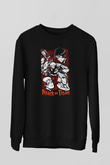 Attack On Titan Baskılı Unisex Siyah Sweatshirt