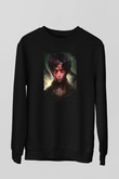 Attack On Titan Baskılı Unisex Siyah Sweatshirt