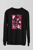 Attack On Titan Baskılı Unisex Siyah Sweatshirt