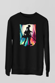Attack On Titan Baskılı Unisex Siyah Sweatshirt