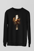Attack On Titan Baskılı Unisex Siyah Sweatshirt