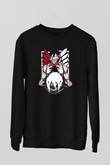 Attack On Titan Baskılı Unisex Siyah Sweatshirt