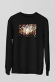 Attack On Titan Baskılı Unisex Siyah Sweatshirt