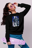 Attack On Titan Baskılı Unisex Siyah Sweatshirt
