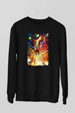 Attack On Titan Baskılı Unisex Siyah Sweatshirt