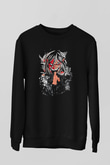 Attack On Titan Baskılı Unisex Siyah Sweatshirt