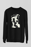 Attack On Titan Baskılı Unisex Siyah Sweatshirt