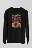 Attack On Titan Baskılı Unisex Siyah Sweatshirt