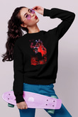 Attack On Titan Baskılı Unisex Siyah Sweatshirt