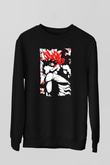 Attack On Titan Baskılı Unisex Siyah Sweatshirt