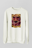 Attack On Titan Baskılı Unisex Siyah Sweatshirt