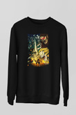 Attack On Titan Baskılı Unisex Siyah Sweatshirt