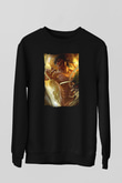 Attack On Titan Baskılı Unisex Siyah Sweatshirt