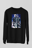 Attack On Titan Baskılı Unisex Siyah Sweatshirt