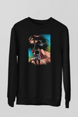 Attack On Titan Baskılı Unisex Siyah Sweatshirt
