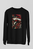 Attack On Titan Baskılı Unisex Siyah Sweatshirt