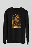 Attack On Titan Baskılı Unisex Siyah Sweatshirt