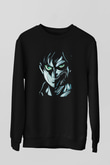 Attack On Titan Baskılı Unisex Siyah Sweatshirt