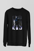 Attack On Titan Baskılı Unisex Siyah Sweatshirt