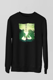 Attack On Titan Baskılı Unisex Siyah Sweatshirt