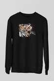 Attack On Titan Baskılı Unisex Siyah Sweatshirt