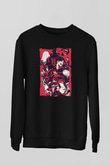 Attack On Titan Baskılı Unisex Siyah Sweatshirt