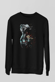 Attack On Titan Baskılı Unisex Siyah Sweatshirt