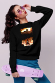 Attack On Titan Baskılı Unisex Siyah Sweatshirt