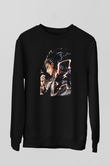 Attack On Titan Baskılı Unisex Siyah Sweatshirt
