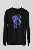 Attack On Titan Baskılı Unisex Siyah Sweatshirt