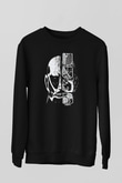 Attack On Titan Baskılı Unisex Siyah Sweatshirt