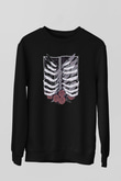 Attack On Titan Baskılı Unisex Siyah Sweatshirt