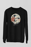 Attack On Titan Baskılı Unisex Siyah Sweatshirt