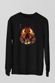Attack On Titan Baskılı Unisex Siyah Sweatshirt
