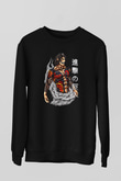 Attack On Titan Baskılı Unisex Siyah Sweatshirt