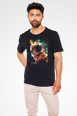 Attack On Titan Baskılı Unisex Siyah Tişört - Tshirt