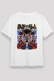 Attack On Titan Baskılı Unisex Siyah Tişört - Tshirt