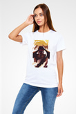 Attack On Titan Baskılı Unisex Siyah Tişört - Tshirt