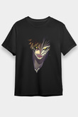 Attack On Titan Baskılı Unisex Siyah Tişört - Tshirt
