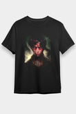 Attack On Titan Baskılı Unisex Siyah Tişört - Tshirt