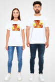Attack On Titan Baskılı Unisex Siyah Tişört - Tshirt