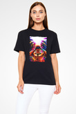 Attack On Titan Baskılı Unisex Siyah Tişört - Tshirt