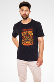 Attack On Titan Baskılı Unisex Siyah Tişört - Tshirt