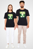 Attack On Titan Baskılı Unisex Siyah Tişört - Tshirt