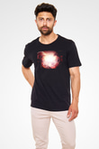 Attack On Titan Baskılı Unisex Siyah Tişört - Tshirt