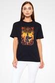 Attack On Titan Baskılı Unisex Siyah Tişört - Tshirt