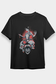 Attack On Titan Baskılı Unisex Siyah Tişört - Tshirt