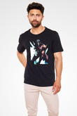 Attack On Titan Baskılı Unisex Siyah Tişört - Tshirt