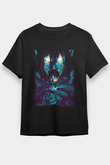 Attack On Titan Baskılı Unisex Siyah Tişört - Tshirt